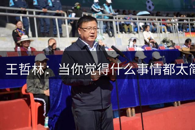 王哲林：当你觉得什么事情都太简单的时候 这时候就要出问题了